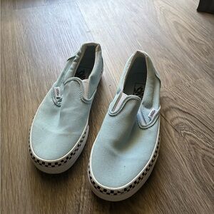 Vans Light Blue Slip-On Shoes